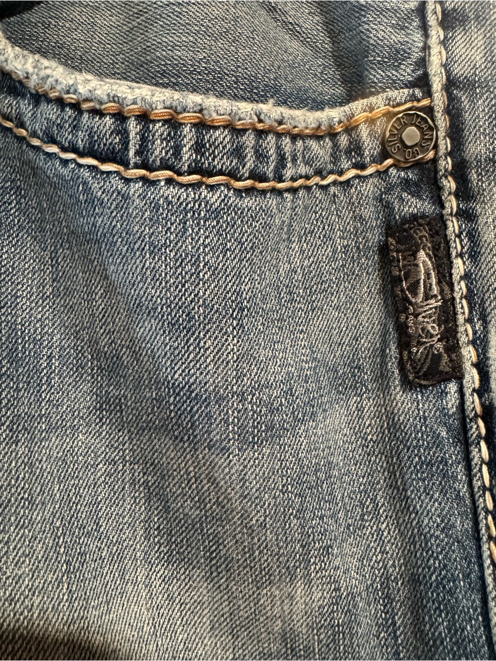 Silver Jeans Co Men’s Blue Jeans Zac Flap W40/L32 Used - Picture 5 of 11